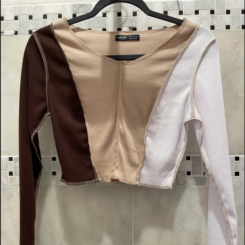 Shein | Color Block Long Sleeve Tee